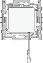Niko, Trekschakelaar wissel, sokkel, insteekklemmen en afwerkingsset Original White