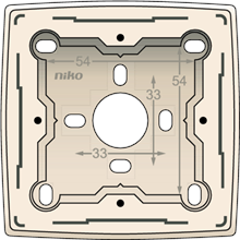 Niko, Enkele opbouwdoos Cream voor alle inbouwapparaten uit de Original-reeks