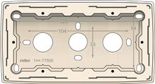 Niko, Dubbele opbouwdoos Cream voor alle inbouwapparaten uit de Original-reeks