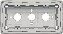 Niko, Dubbele opbouwdoos Light Grey voor alle apparaten uit de Original-reeks