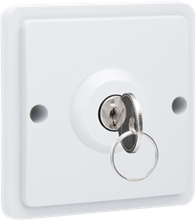 Spuitwaterdichte (hydro) sleutelschakelaar 16 A met schroefklemmen, exclusief opbouwdoos, white
