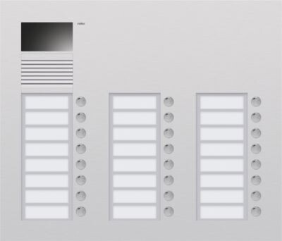 Buitenpost inbouw met 24 bellen en kleurencamera