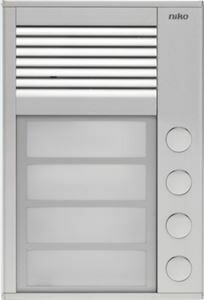 Buitenpost opbouw 16 mm met 4 bellen