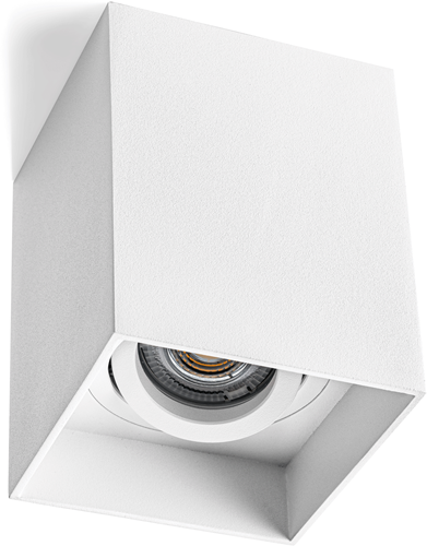 Opbouwspot Jupiter Vierkant Kantelbaar Wit - Incl. GU10 Fitting