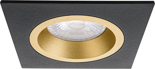 Inbouwspot Elara Vierkant Zwart/Goud - Incl. GU10 Fitting Inbouwspot Elara Vierkant Zwart/Goud - Incl. GU10 Fitting