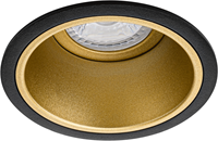 Inbouwspot Portia Rond Zwart/Goud - Incl. GU10 Fitting