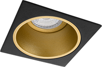 Inbouwspot Portia Vierkant Zwart/Goud - Incl. GU10 Fitting