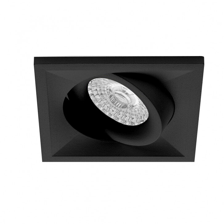 Inbouwspot Cordelia Vierkant Kantelbaar Zwart - Incl. GU10 Fitting