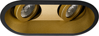 Inbouwspot Ophelia Rond 2V Kantelbaar Zwart/Goud - Incl. GU10 Fitting