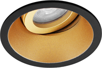 Inbouwspot Ophelia Rond Kantelbaar Zwart/Goud - Incl. GU10 Fitting