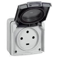 LEGRAND - Plexo contactdoos 3P+A 20A - grijs - volledig apparaat