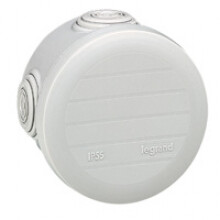 Legrand - Aftakdoos Plexo rond IP 55 waterdicht -grijs- 4 kabelinv.