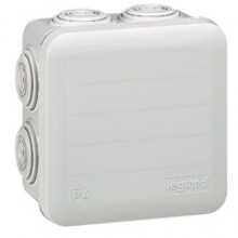 Legrand - Aftakdoos Plexo vierk. IP 55 waterdicht - wit - 7 kabelinv.