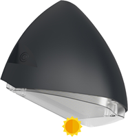 Gevelarmatuur Pluto IP65 13-27W 4000K 1850-3600lm Asymmetrisch Antraciet RAL7016 + Daglichtsensor