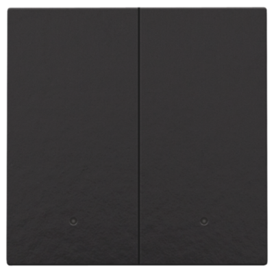 Tweevoudige drukknop met leds en comfortsensoren voor Niko Home Control, piano black coated