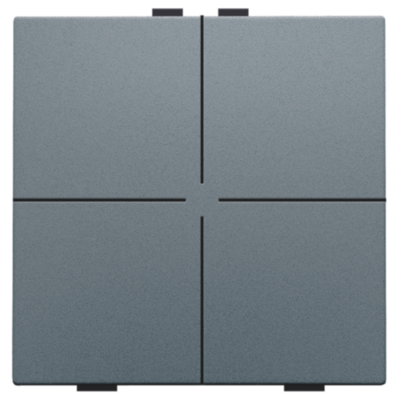 Viervoudige drukknop voor Niko Home Control, blue grey coated