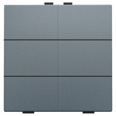 Zesvoudige drukknop voor Niko Home Control, blue grey coated