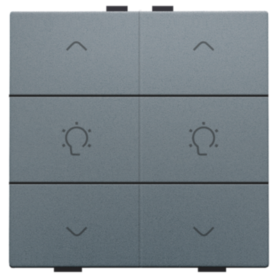 Dubbele dimbediening voor Niko Home Control, blue grey coated