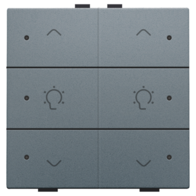 Dubbele dimbediening met led voor Niko Home Control, blue grey coated