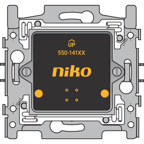 Enkelvoudige muurprint met sokkel voor Niko Home Control, 60 mm, klauwbevestiging