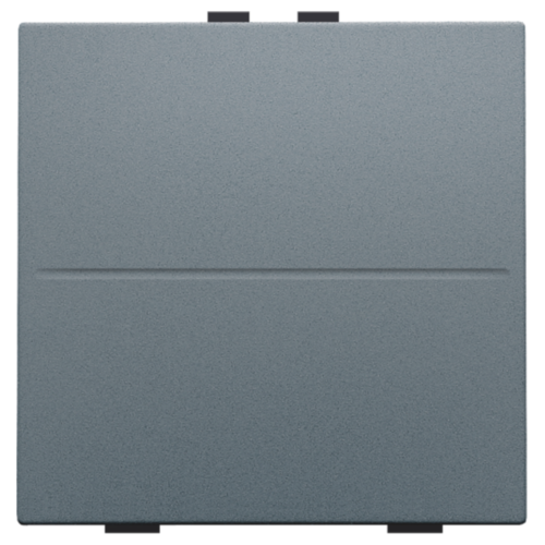 Enkelvoudige toets voor draadloze schakelaar of drukknop met twee bedieningsknoppen, blue grey coated