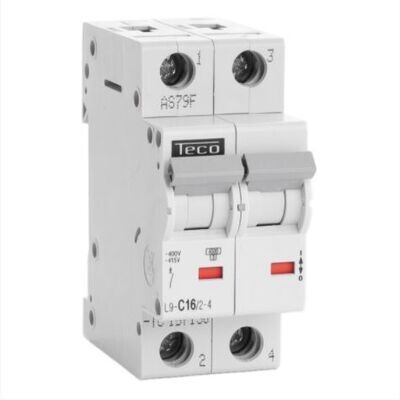TECO - Automaat TC 2P 16A 4,5kA Curve C