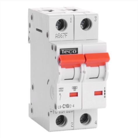 TECO - Automaat TC 2P 10A 4,5kA Curve C