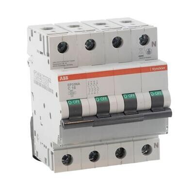 ABB (Vynckier) EP30 Automaat 3kA 3P+N C 16A ABB (Vynckier) EP30 Automaat 3kA 3P+N C 16A