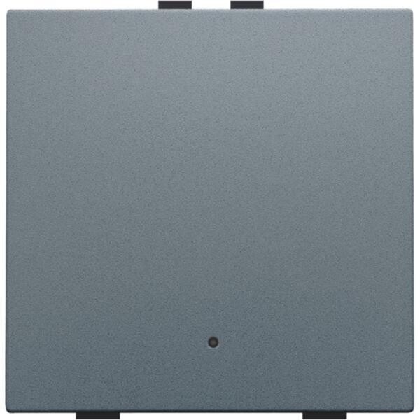 Enkelvoudige drukknop met led en comfortsensoren voor Niko Home Control, blue grey coated