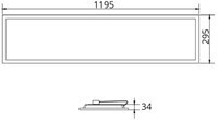 Elara LED Paneel 30x120cm Easy 38W 4000K 4100lm +Universele Driver (DALI2, 1-10V, Push-dim) (2x28W)