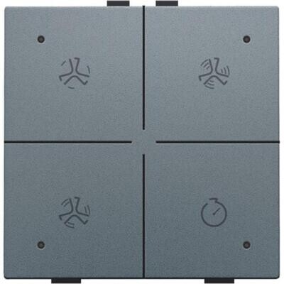 Ventilatiebediening met led voor Niko Home Control, blue grey coated