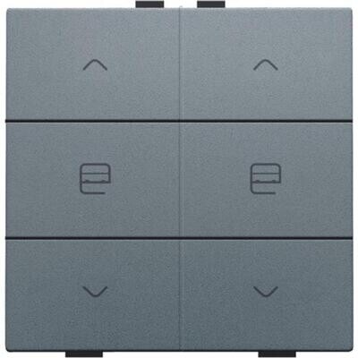 Dubbele motorsturingsbediening voor Niko Home Control, blue grey coated