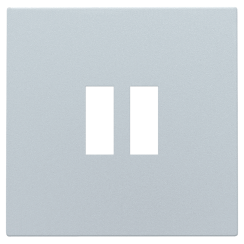Afwerkingsset voor dubbele USB-A-lader, sterling coated