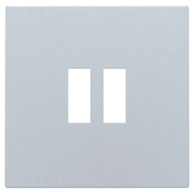 Afwerkingsset voor dubbele USB-A-lader, sterling coated