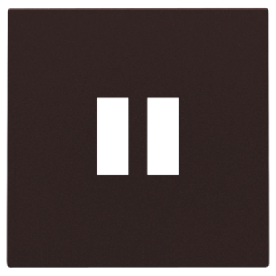Afwerkingsset voor dubbele USB-A-lader, dark brown coated
