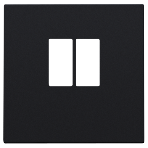 Afwerkingsset voor enkelvoudige luidsprekeraansluiting, black coated