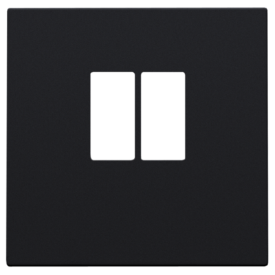 Afwerkingsset voor enkelvoudige luidsprekeraansluiting, black coated