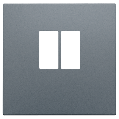 Afwerkingsset voor enkelvoudige luidsprekeraansluiting, blue grey coated