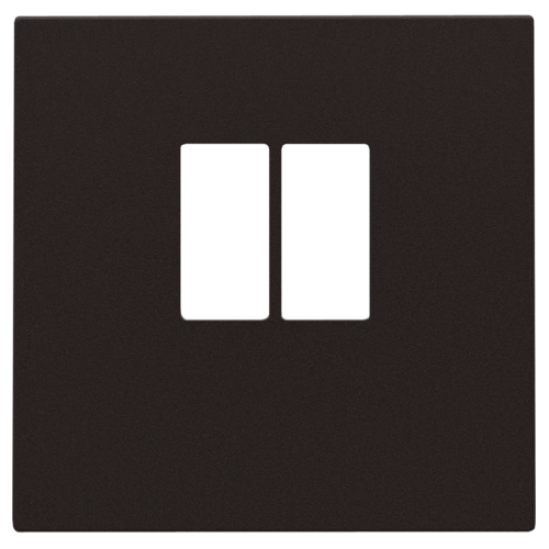 Afwerkingsset voor enkelvoudige luidsprekeraansluiting, dark brown coated
