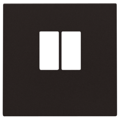 Afwerkingsset voor enkelvoudige luidsprekeraansluiting, dark brown coated