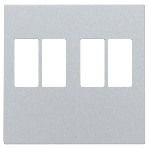 Afwerkingsset voor tweevoudige luidsprekeraansluiting, sterling coated Afwerkingsset voor tweevoudige luidsprekeraansluiting, sterling coated