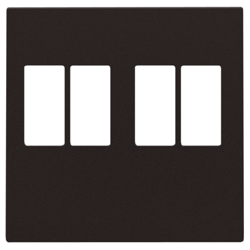 Afwerkingsset voor tweevoudige luidsprekeraansluiting, dark brown coated