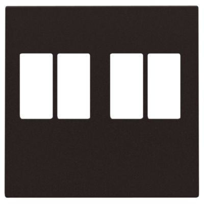 Afwerkingsset voor tweevoudige luidsprekeraansluiting, dark brown coated