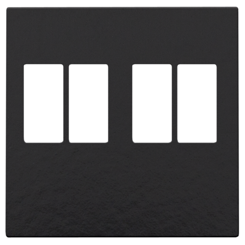 Afwerkingsset voor tweevoudige luidsprekeraansluiting, piano black coated
