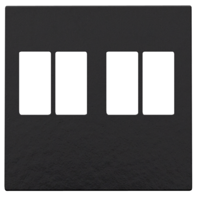 Afwerkingsset voor tweevoudige luidsprekeraansluiting, piano black coated