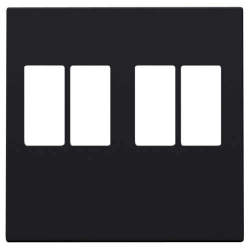 Afwerkingsset voor tweevoudige luidsprekeraansluiting, black coated