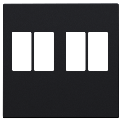 Afwerkingsset voor tweevoudige luidsprekeraansluiting, black coated
