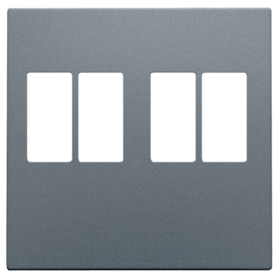Afwerkingsset voor tweevoudige luidsprekeraansluiting, blue grey coated