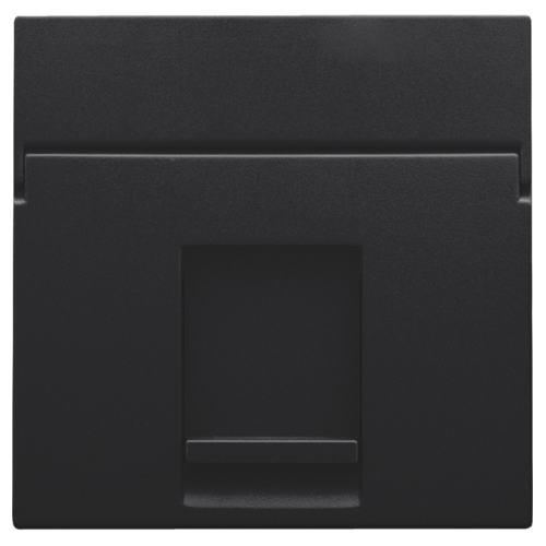 Centraalplaat data 1x RJ, black coated