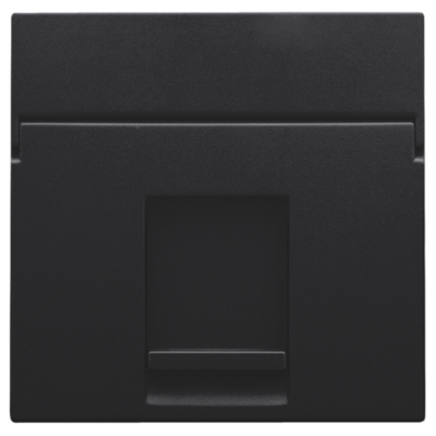 Centraalplaat data 1x RJ, black coated